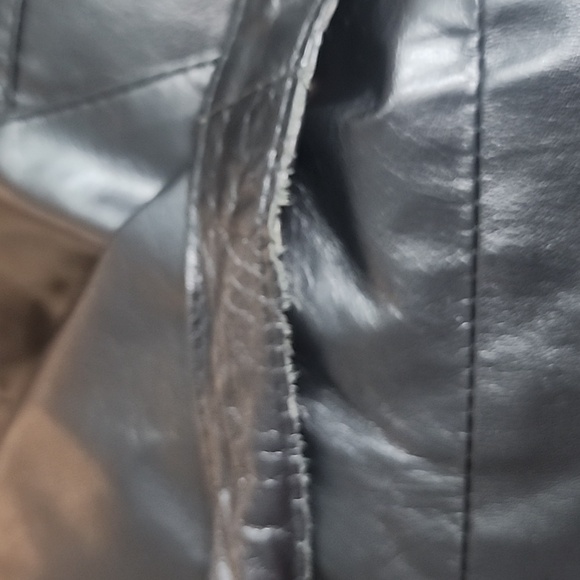 VINTANGE LEATHER & FUR MAXI COAT - Picture 11 of 11